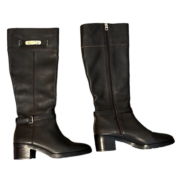 Coach 'Sullivan' Riding Women'sPebbled leather Boot, Size 8B, Brown - Picture 1 of 15